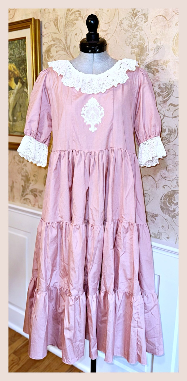 marcHenTica by Hiroko Tokumine Pink Lily OP Tiered Dress Elegant Lolita Japan